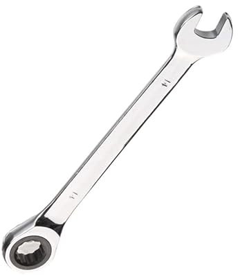 Leliafleury 14 mm Ratchet Spanner Fixed Head, Chrome Vanadium Steel Metric Ratchet Spanner, 72-Tooth, Box and Open End Ring Ratcheting Wrench Tool for Home Bicycle