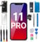 for iPhone 11 Pro Screen Replacement 5.8” with Ear Speaker Proximity Sensor, 11pro 3D Touch LCD Display Full Assembly Digitizer Fix Tools with Glass Front Earpiece, Repair Kit A2160, A2217, A2215