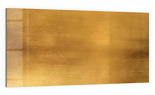 DEQORI Glas-Magnettafel | 100x50 cm groß | Motiv Gebürstetes Goldblech | Memo-Board aus Glas | Magnetboard inkl. Magnete, Stift & Tuch für Küche & Büro | Tafel magnetisch & beschreibbar