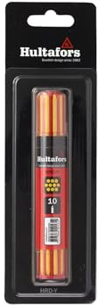 Hultafors Dry Marker Refill Yellow (10) Blister Pack. pack of 10 yellow dry markers supplied in a smart container.