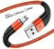 Essri 2Pack for iPhone Charger Cord 1FT, Lighting Cable 1 Feet to USB Charging Cable, Nylon Braided Charging Cord 1 Foot Compatible with iPhone 14 13 12 11 X XS XR 15 Pad - Orange