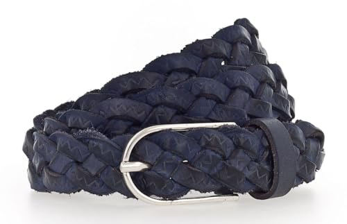 Vanzetti Leder Gürtel Braided Women's Belt W95 Navy dunkelblau