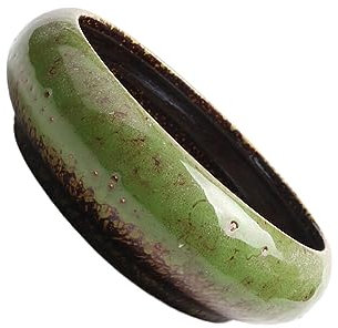 AUklOPVZZ Vaso da Fiori in Ceramica Traspirante e Luminoso per Piante succulente Vaso da Fiori in Ceramica Vaso succulento Vaso da Fiori, Verde