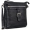 STILORD 'Theodora' Retro Leder Handtasche Damen Umhängetasche klein zum Umhängen Schultertasche für Freizeit Shopping Abend Ledertasche Echtleder, Farbe:schwarz