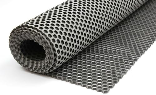 Meterware PVC Bodenmatte 120cm Breite Rot Saunaläufer Duschmatte Bodenrost Antirutschmatte Gummimatte PVC Matte - für Pools, Sauna, Spa, Duschen, Umkleiden (Grau - Modell 2, 120)