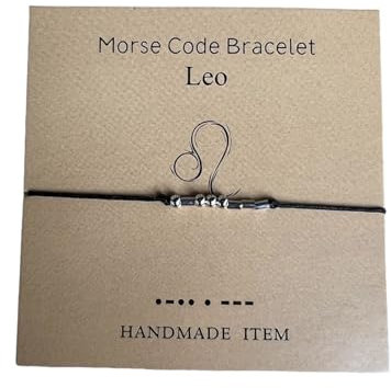 Zodiac Morse Code Bracelets, Wish Bracelet, Anklet, Bracelets, Star Sign Gifts, Zodiac Bracelet (Leo)