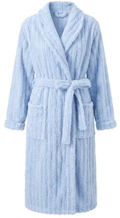 HEARTNICE Kapuze Bademantel Damen Plüsch leicht kuschelig Morgenmantel Robe | Flauschiger Bademantel, Flauschig, Weich,mit Kapuze, mit Taschen & Gürtel, bequeme Morgenmantel kuschelig Hausmantel