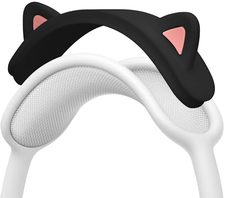 kwmobile Katzenohren Kopfband Abdeckung kompatibel mit Apple AirPods Max - Cat Ear Stirnband Polster - Kopfhörer Aufsatz in Schwarz Pink