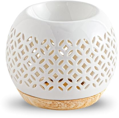 Duftbrenner Céramy Qianbi - Parfümierte Atmosphäre - Modisches Kunsthandwerksobjekt - Zartschmelzender Duftbrenner - Diffusor für ätherische Öle - 50 ml - H 9,5 cm - Zen'Arôme