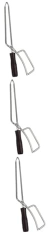 POPETPOP Pince À Charbon De Bois Ergonomique En Acier Inoxydable Pratique Et Robuste 3 Pièces
