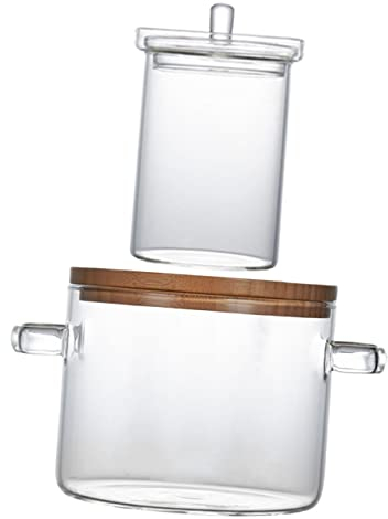 Cacerola de Vidrio Utensilios de Cocina Transparentes Sartén con Tapa Sartén con Tapa Jarras de Vidrio con Tapas Olla de Vidrio Transparente Ollas de Cocina Transparentes Olla de e