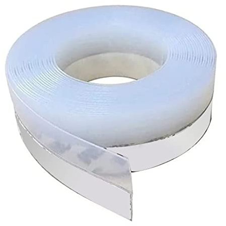 Bande d'étanchéité pour Bas de Porte, Ruban Adhésif d'étanchéité pour Porte, Ruban vent Transparent, Isolation Phonique, Matériau en Caoutchouc de qualité Supérieure, 3,5