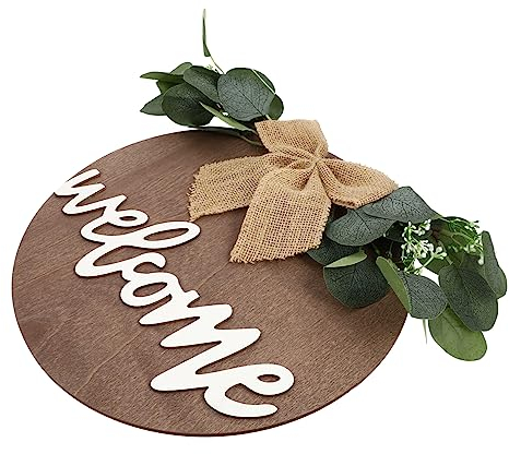 ULDIGI Willkommensschild Aus Holz Hängend Für Haustür Runder Türanhänger Dekoration Für Innen Und Außen Kreatives Modellierungsdesign