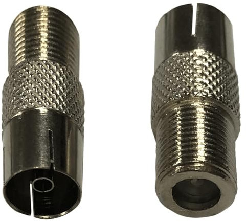 Blendend Conector tipo F PAL hembra a hembra, plata, optimizado para antenas y sistemas de televisión. Ideal para conexiones seguras y eficientes.