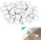 30PCS Door Stoppers Rubber Tip Replacement, Rubber Caps for Door Wall Protection, 0.35 inche White Rubber Compatible for Most Door Stops