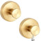2 Pcs Vacuum Suction Cup Hooks, Shower Holder, Self Adhesive Towel Hanging Hooks, Stainless Steel Waterproof Heavy Duty for Bathroom Kitchen Glass Door (2, Gold)