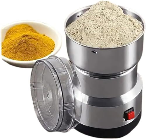 Macinino elettrico per cereali, 300 g, in acciaio inox, per farina, cereali e radici