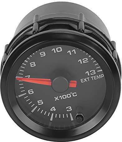 Abgastemperaturmessgerät, EGT-Messgerät mit Sensor 52 Mm 300-1300 ℃ 7-Farben-Hintergrundbeleuchtung DC10-15 V Abgastemperaturmessgerät für 12-V-Autos