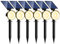 nipify 6 Piezas Luces Solares LED Exterior Jardin, [53 LED/3 Modos] Focos Led Exterior Solares Potente, Impermeable Luz Solar Jardin para Caminos, Patio, Terraza