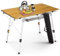 Arebos Campingtisch faltbar 120 x 70 cm | Klapptisch höhenverstellbar 58-78 cm | Camping Zubehör, Garten, Grill, Picknick | Camping Tisch klappbarer Falttisch | Reisetisch inkl. Tragetasche | Braun