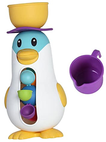 Honitano Pinguin Badewannenspielzeug aus Kunststoff, 1 Satz für Babys | Sprinkler mit Wasser Spaß, Leicht und Glatt, für Badezimmer und Strand, für Kleinkinder