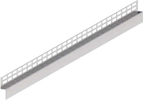 Aquabad Edelstahl Gefälle Wandprofil Clive Wall für begehbare Dusche 150cm, gerade, Kantenhöhe 12mm
