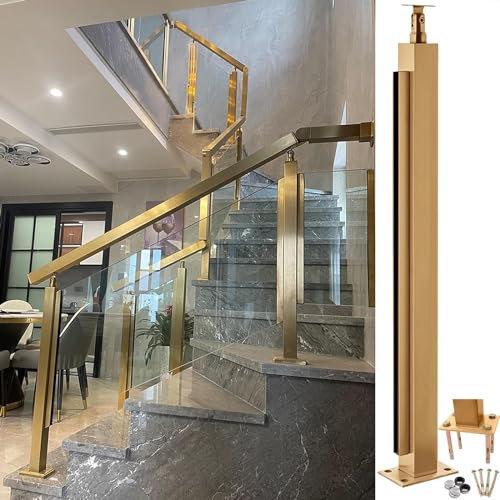Ringhiera per scale in acciaio inossidabile con morsetto in vetro 60-155 cm Mandrini per balaustra regolabile Tubi quadrati il per piscina terrazza cortile recinzione di sicurezza