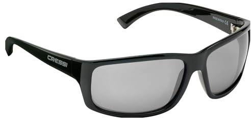 Cressi Morfeo Sonnenbrille, Glänzend Schwarz/Linsen Grau, One Size