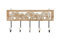 DCasa – Garderobe, 5 Wandhaken, Holz, Elefanten, geschnitzt, 38 x 18 cm
