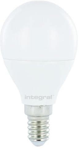 Integral LED Golf Ball Mini Globe Light Bulb 2700K SES E14 Small Screw Cap =60w