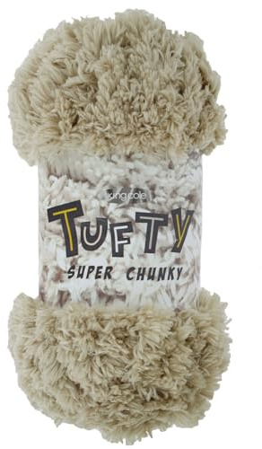 King Cole 1562796 Tufty Super Chunky Beige Yarn - 80M, 200g