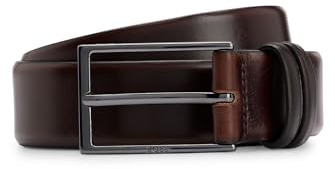 BOSS Herren Gürtel Carmello, Braun (Dark Brown 202), 80