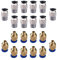 Luft-Schnellverbinder, CESFONJER 20-teiliges gerades Schnellverbinderset, enthält pneumatischen Schnellverbinder PC4-M6, pneumatischen Steckverbinder PC4-M10, Steckverbinder für Extruder-3D-Drucker