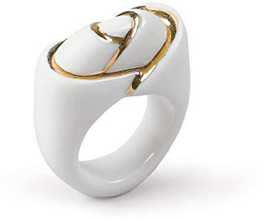 LLADRÓ Ring Heliconia. Größe M. Ring. Porzellan.