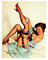 Ecool Pin up girl bedroom vintage style retro shabby chic vintage style acrylic fridge magnet or can be used a a plaque