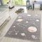 TT Home Kinder-Teppich, Spiel-Teppich Mit Planeten Und Sternen, Für Kinderzimmer In Grau, Größe:160x230 cm