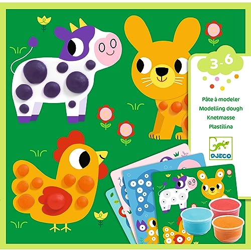 DJECO DJ09894 Moldear Bolitas de plastilina Ton und Knetmasse