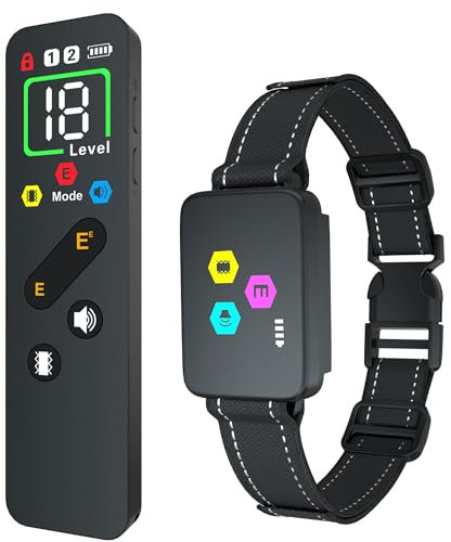 Meloive Collier de Dressage,Portée 3000 Mètres,3 Modes Son/Vibration/Choc Électrique avec Verrouillage de Sécurité,Résistant à l'eau et Rechargeable