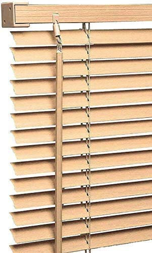 Funky Gadgets PVC Venetian blinds (165 x 213 cm, PVC Wood Grain Effect, Natural)