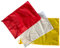NS Bandiere Kit Spiaggia di 3 Bandiere di Segnalazione BALNEARE con Bandiera Rossa con Bandiera Bianca con Bandiera Gialla cm 50x75 in Tessuto Nautico di 130 gr M²