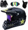 UIGJIOG Fullface Helm MTB,Black Motocross Helm Kinder Für Mountainbike ATV BMX Downhill Offroad,Für Motorrad Crossbike Off Road Enduro Sport Jugend Motorrad Fahrrad Helm,S(52~53cm)