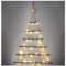 Ghega ® 1 Lit Twig Wall Christmas Tree Decoration Hanging Branch XMAS Trees Twig LED Lights Battery Operated 40 Warm White LED Wooden Rope Ladder H-64cm Home Decor Living Room Accessories