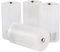 PUSOKEI AA Battery to a D Battery Converter Case, Translucent White Battery Adapters Holder, AA to D Battery Adapter (4Pcs)