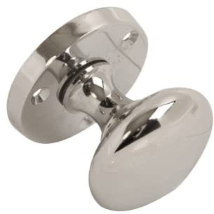 VIBE Victorian Mortice Knob 53mm on Chrome Door Handle Knob on Chrome for Internal Doors