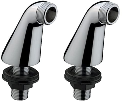 Pair of Chrome Deck Mounted Bath Filler Shower Mixer Tap Legs Adapter Extension