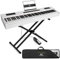 MUSTAR Digital Piano 88 Weighted Keys Hammer Action, Full Size 88 Key Piano Keyboard Weighted, Electric Keyboard Piano with Bluetooth Connection, Portable Case, Sustain Pedal, White