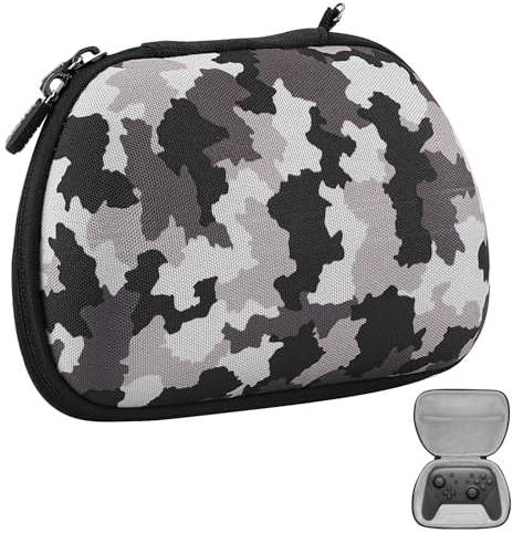 GEEKRIA Storage Case Compatible with RAZER V2 Pro, Victrix, Luna, Steam Controller, Hard Shell Travel Bag, Game Protective Portable Box (Camouflage)