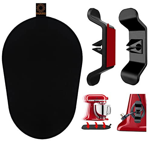 Alfombrilla Deslizante para Batidora KitchenAid para Procesador De Alimentos Kitchen Aid Accesorios Con 2 Organizado De Cables Cocina Mover Batidora con KitchenAid 5-8 Qt