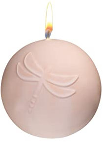 Kopschitz Kerzen Osterkerze Kugelkerze Libelle Apricot Ø 100 mm, Designerkerze Ostern, Frühling, Sommer