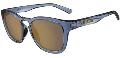 Tifosi Unisex Smirk Sonnenbrille, Crystal Denim, Gold Mirror